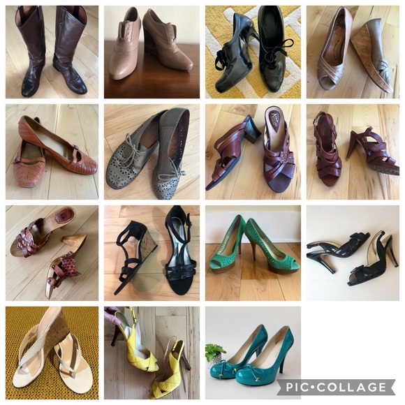 Enzo Angeliolini Turquoise Peep-Toe Heels - Picture 9 of 9